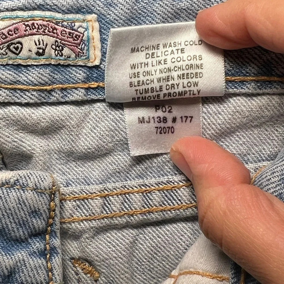 🌻 Mudd Y2K Vintage Distressed Crop Denim size 7 - Picture 7 of 8